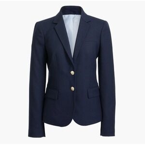 J Crew Original Schoolboy Blazer Navy Blue Wool Blend 6P Preppy Classy Academy